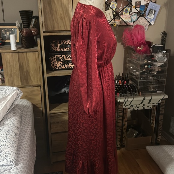 Talia Benson Red Leopard Maxi Dress - Médium - Picture 4 of 7